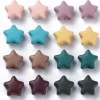 20 perles étoiles acryliques - Couleurs mattes - 9 mm