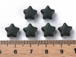 20 perles étoiles acryliques - Couleurs mattes - 9 mm