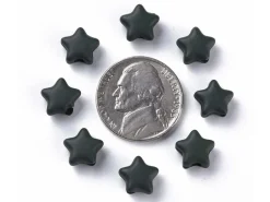 20 perles étoiles acryliques - Couleurs mattes - 9 mm
