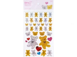 3 planches de nounours vintage holographiques