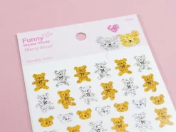 3 planches de nounours vintage holographiques