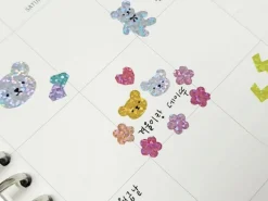 3 planches de stickers - formes holographiques 2