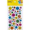4 planches de stickers sourire holographiques