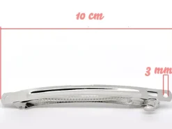 1 support barrette argenté 10 cm