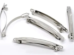 1 support barrette argenté 10 cm