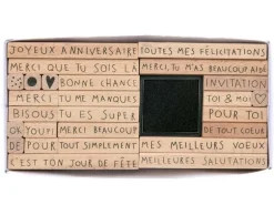 26 tampons à messages avec encre noir - Rico Design