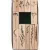 12 tampons motifs fleurs avec encre noir - Rico Design