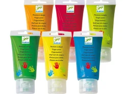 6 tubes de peinture à doigts pour enfants