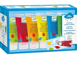 6 tubes de peinture à doigts pour enfants