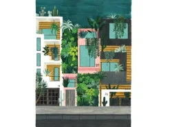 Affiche aquarelle - Immeubles - 29,7 x 39,7 cm - ATWS