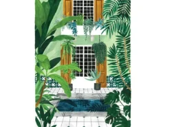 Affiche aquarelle - Riad - 29,7 x 39,7 cm - ATWS