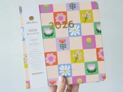 Agenda 2026 à couverture rigide - Motif à carreaux floraux - Idlewild