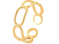 Bague - Effet maillons - Doré à l'or fin 18K