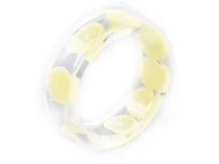 Bague en résine époxy transparente - Citron