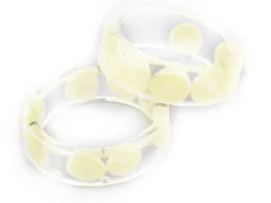 Bague en résine époxy transparente - Citron