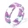 Bague en résine époxy transparente - Raisin