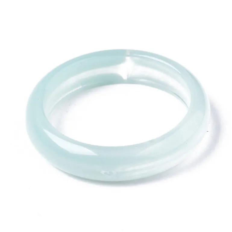 Bague en résine transparente - Turquoise clair