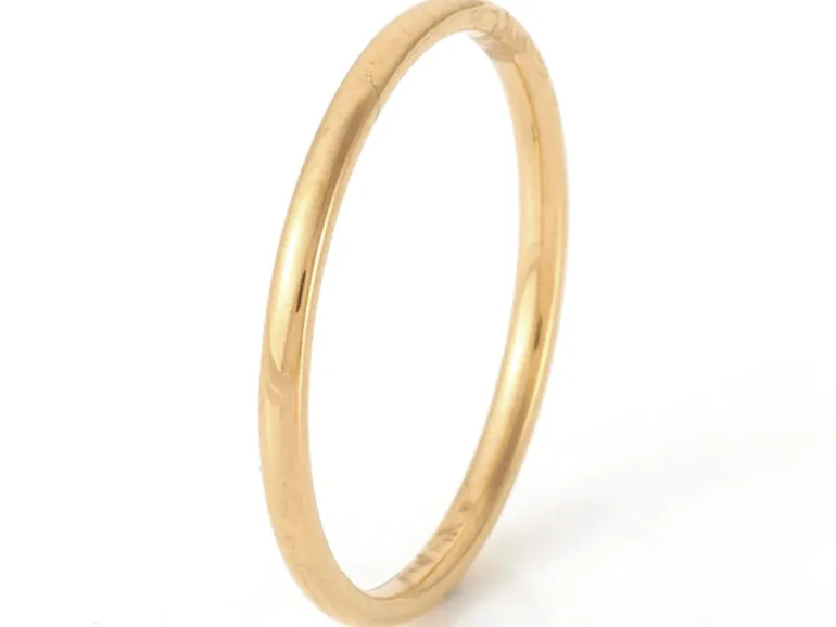 Bague fine - Doré à l'or fin 18K