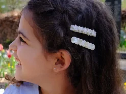 Barrette cheveux - Curvy Nacré
