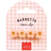 Barrette cheveux - Fleur Pêche