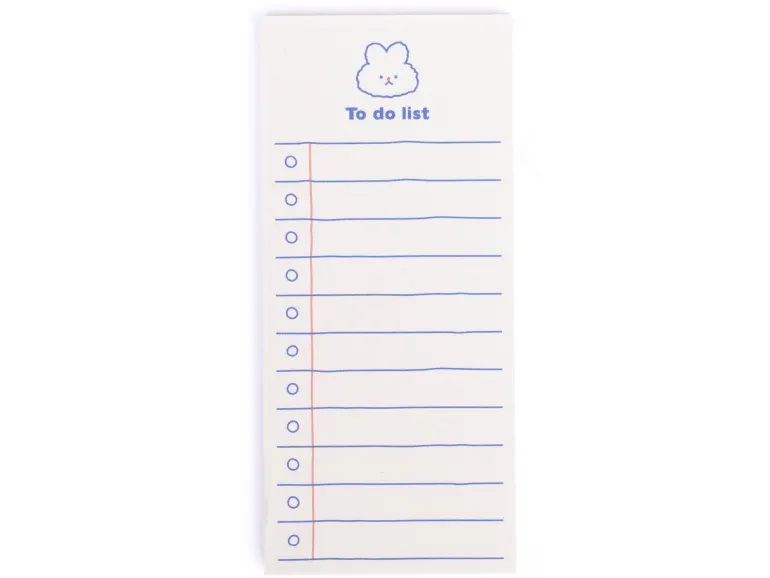 Bloc notes - To do list lapin minimaliste