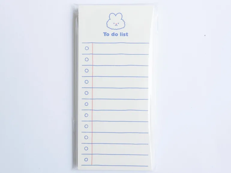 Bloc notes - To do list lapin minimaliste
