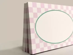 Bloc-notes damier rose