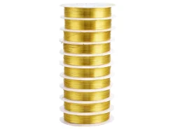Bobine de 5 m de fil cuivre doré - 0,6 mm - Doré foncé