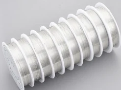 Bobine de 5 m de fil cuivre argenté - 0,2 mm