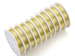 Bobine de 25 m de fil cuivre doré - 0,2 mm - Doré clair