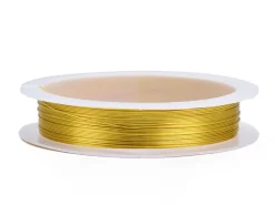 Bobine de 10 m de fil cuivre doré - 0,4 mm - Doré foncé
