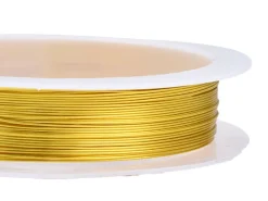Bobine de 10 m de fil cuivre doré - 0,4 mm - Doré foncé