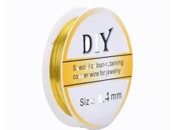 Bobine de 10 m de fil cuivre doré - 0,4 mm - Doré foncé