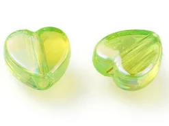 Boite d'assortiment de perles en plastique en forme de cœur - 8 couleurs