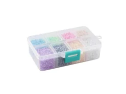 Boite d'assortiment de perles de rocaille - 8 couleurs