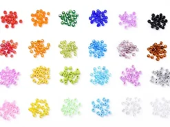 Boite de 24 couleurs de perles de rocailles multicolores - 3 mm