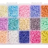 Boite de 15 couleurs de rocailles - 3mm