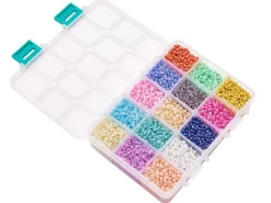 Boite de 15 couleurs de rocailles - 3mm