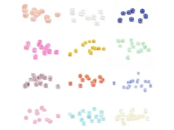 Boite de 15 couleurs de rocailles - 3mm