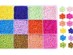Boite de 12 couleurs pop de perles de rocailles rondes 12/0 - 2 mm - 15000 pcs