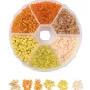 Boite de 60 grammes de perles de rocailles 3mm - Mix jaune et orange