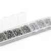 Boite de 7 tailles d'anneaux- couleur argent foncé