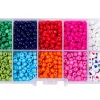 Boite de grosses perles 10 couleurs opaques