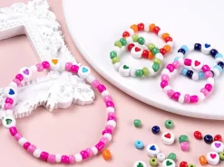 Boite de grosses perles 10 couleurs opaques