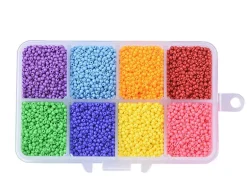 Boite de perles 8 couleurs flashy opaques