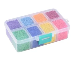 Boite de perles 8 couleurs flashy opaques