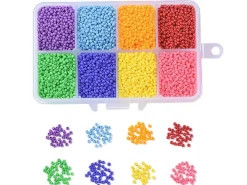 Boite de perles 8 couleurs flashy opaques