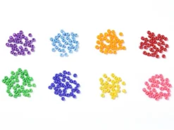 Boite de perles 8 couleurs flashy opaques