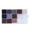 Boite de perles de rocailles - 15 Nuances Cuivre - 2,5mm