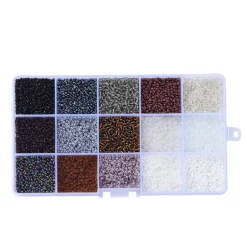 Boite de perles de rocailles - 15 Nuances Cuivre - 2,5mm